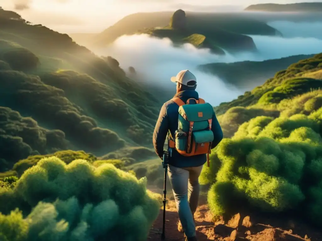 Grupo de fotógrafos aventureros con cámaras profesionales, explorando la exuberante naturaleza de Uruguay