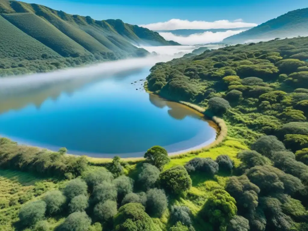 Un grupo de viajeros disfruta del turismo responsable en Uruguay mientras exploran la exuberante naturaleza