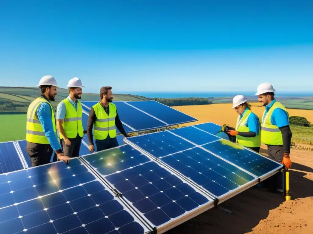 Grupo de voluntarios instala paneles solares en escuela rural de Uruguay