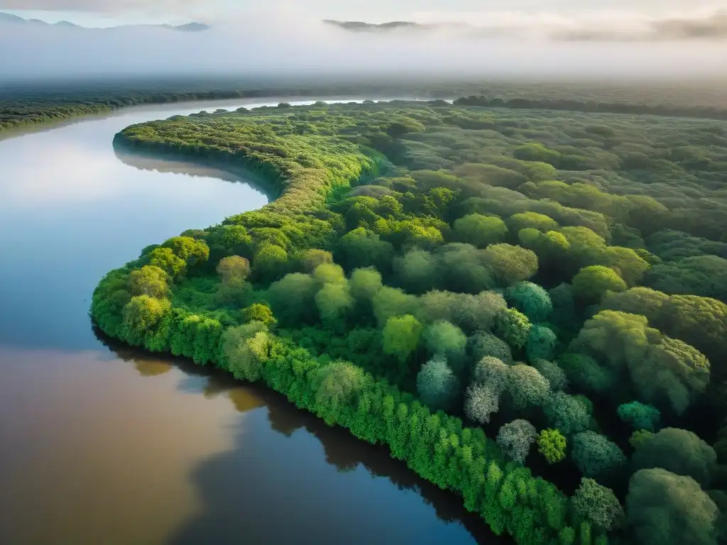 Biodiversidad de los humedales de Uruguay: red de agua, vegetación exuberante y vida silvestre