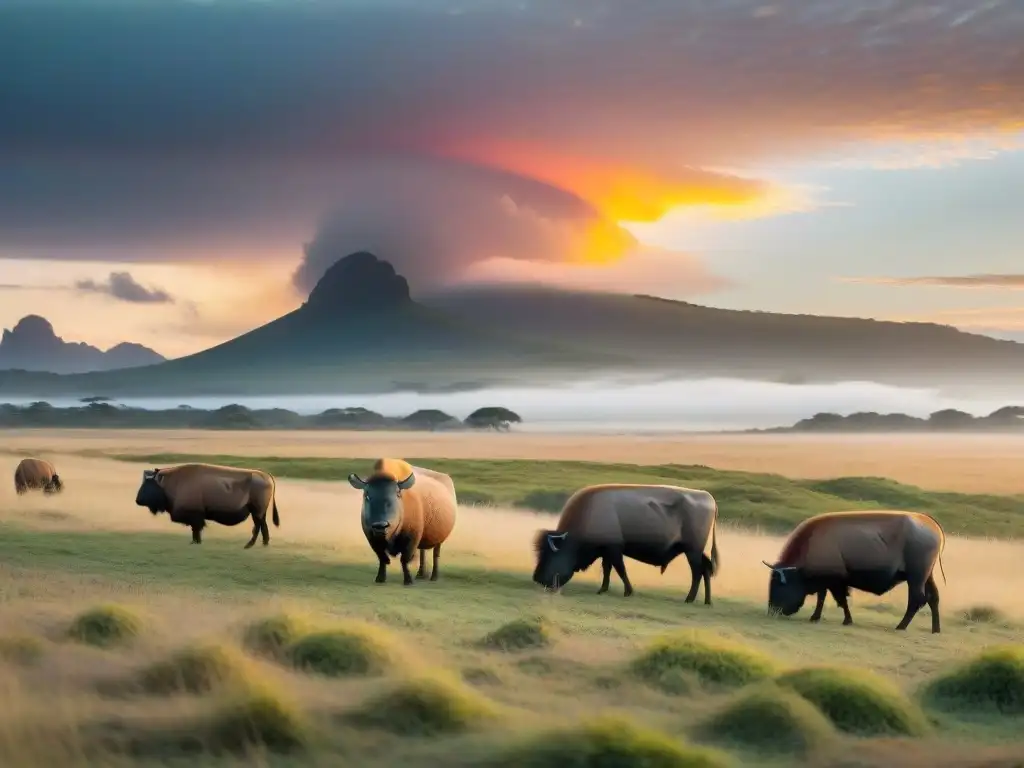 Una imagen impresionante del campo uruguayo, con especies nativas y capibaras, en un escenario de conservación y belleza natural