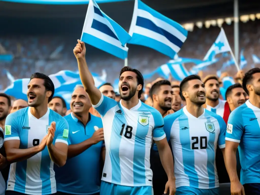 Una imagen vibrante en el Estadio Centenario de Montevideo, donde aficionados uruguayos viven la experiencia de ser hinchas con pasión y fervor