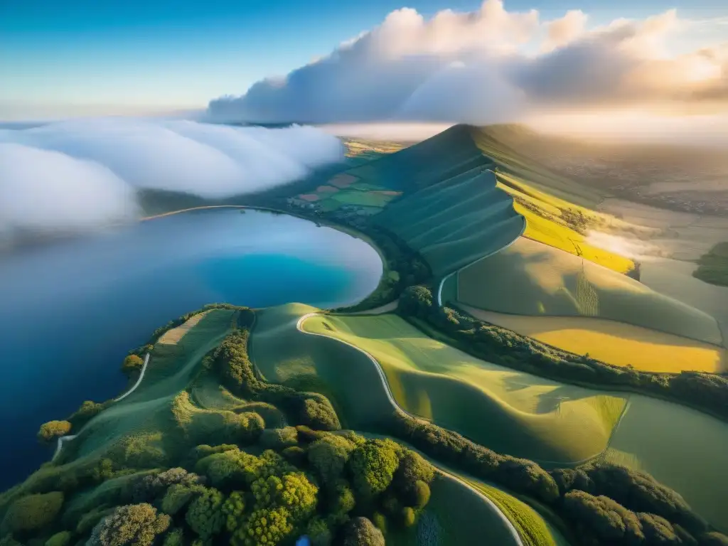 Disfruta de una impresionante fotografía aérea de Uruguay capturada desde la perspectiva de un parapente