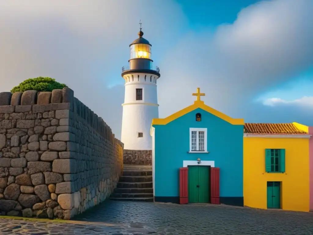 Impresionante faro de Colonia del Sacramento en Uruguay, resaltando la preservación sitios patrimoniales Uruguay