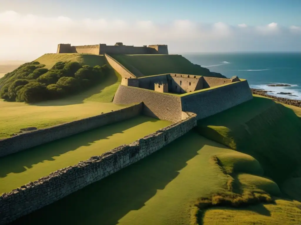 Impresionante imagen en 8k del Fuerte de San Miguel en Uruguay, destacando sus estructuras defensivas y su ingenio militar