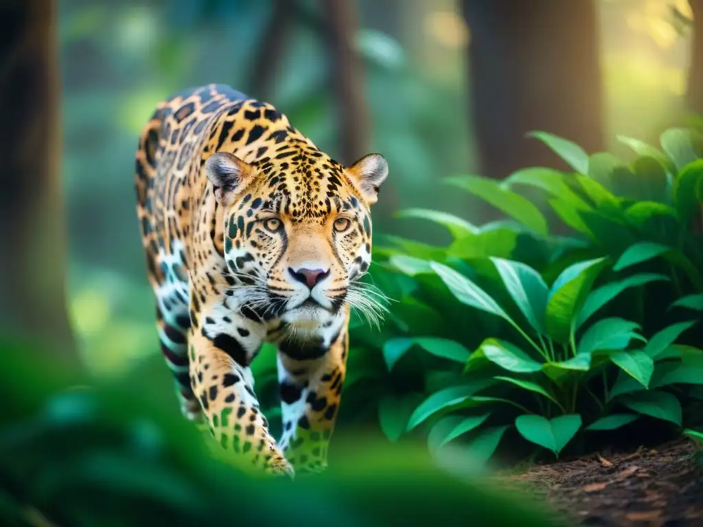 Impresionante jaguar en la selva uruguaya, listo para cazar