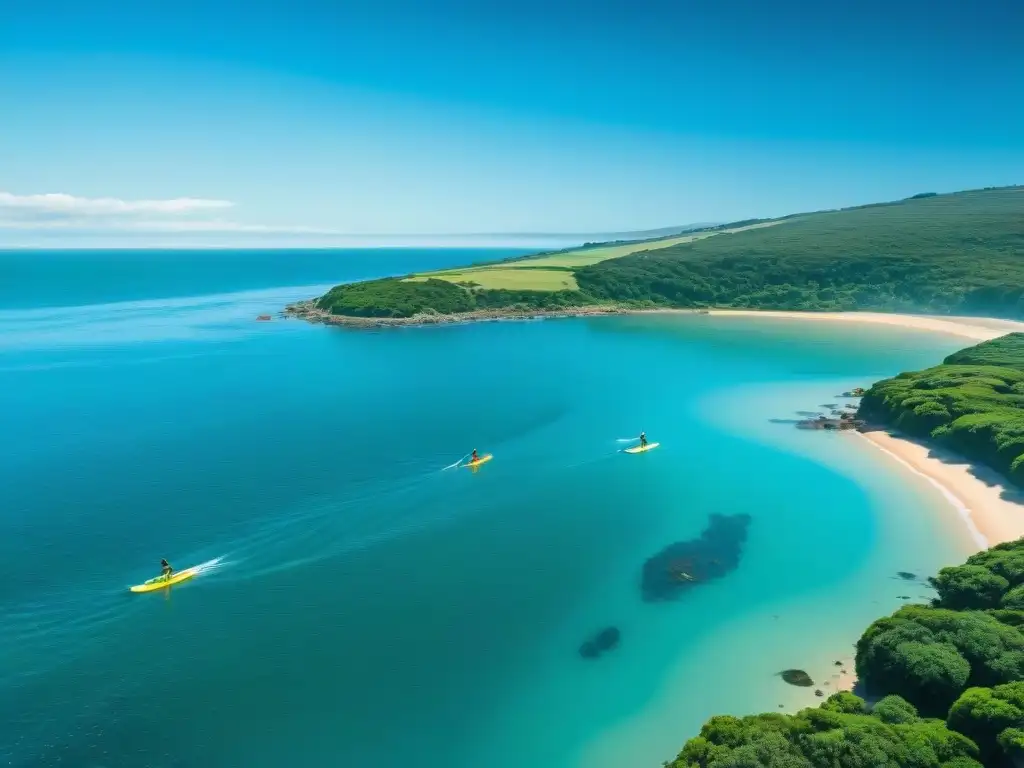 Impresionante paisaje costero en Uruguay con los mejores tablas paddle surf Uruguay