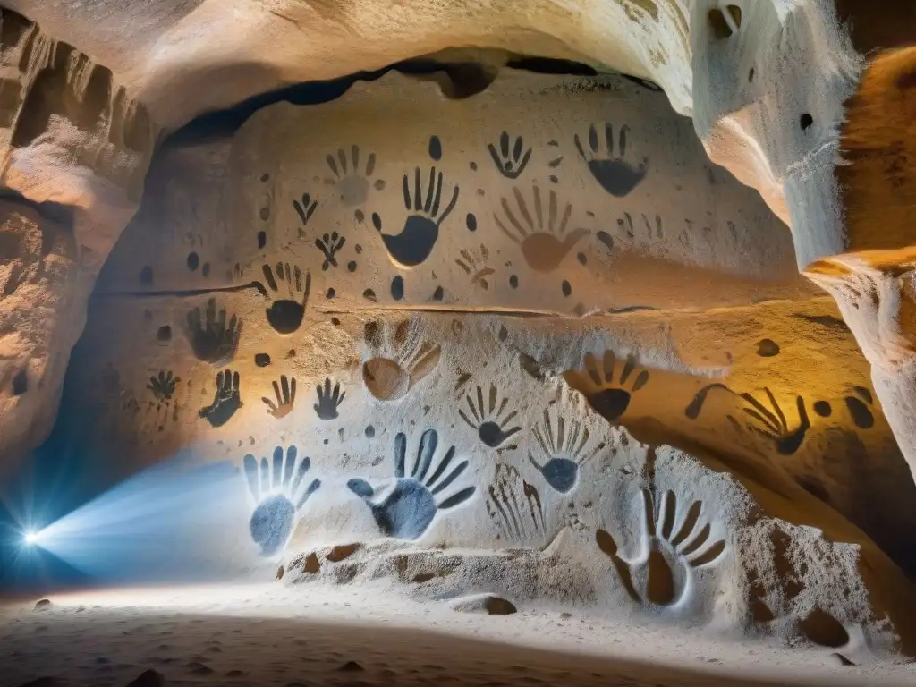 Impresionantes huellas de manos prehistóricas en Grutas del Palacio, Uruguay