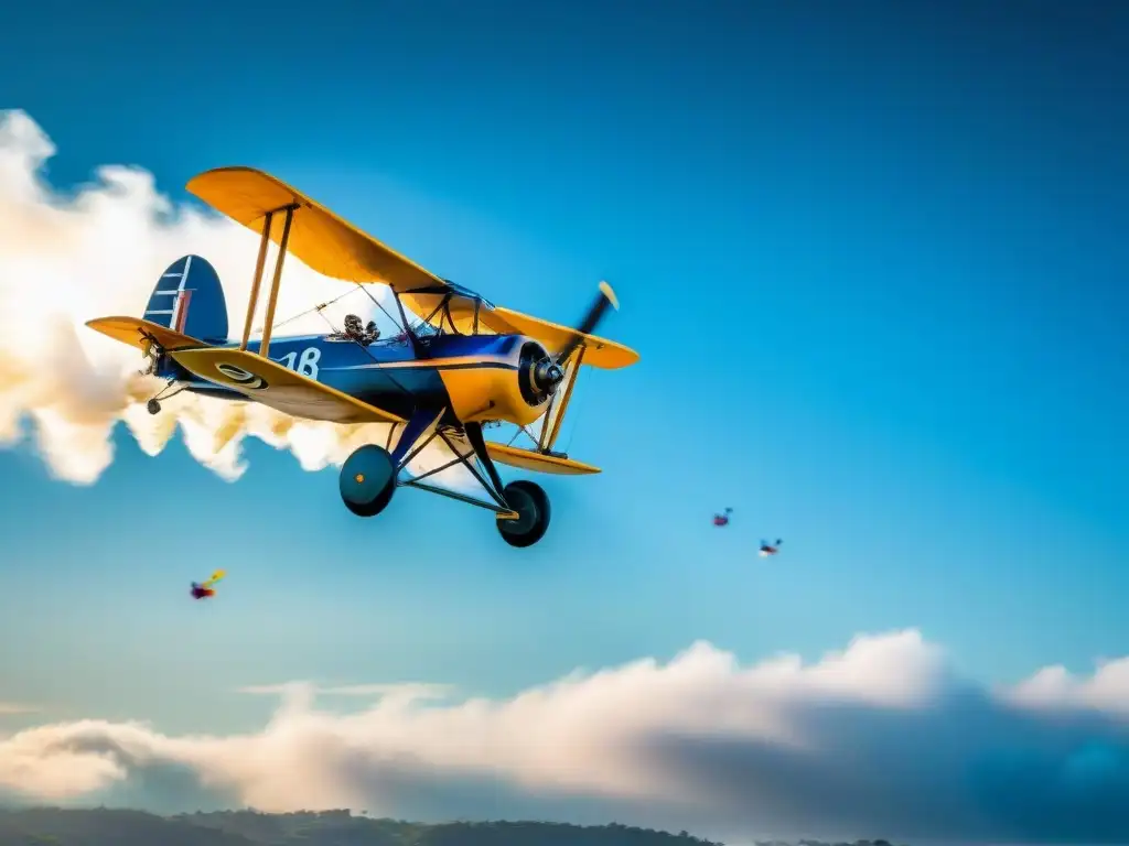 Increíble acrobacia aérea en festival de deportes aéreos en Uruguay