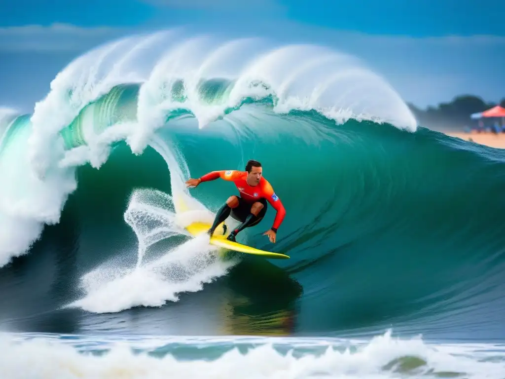 Increíble competencia de surf en Playa Punta del Este, Uruguay