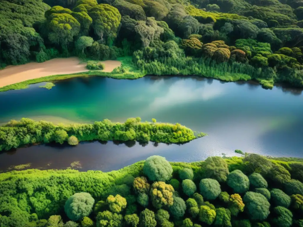 Explora el increíble ecoturismo en Uruguay con esta imagen de un exuberante bosque y fauna nativa