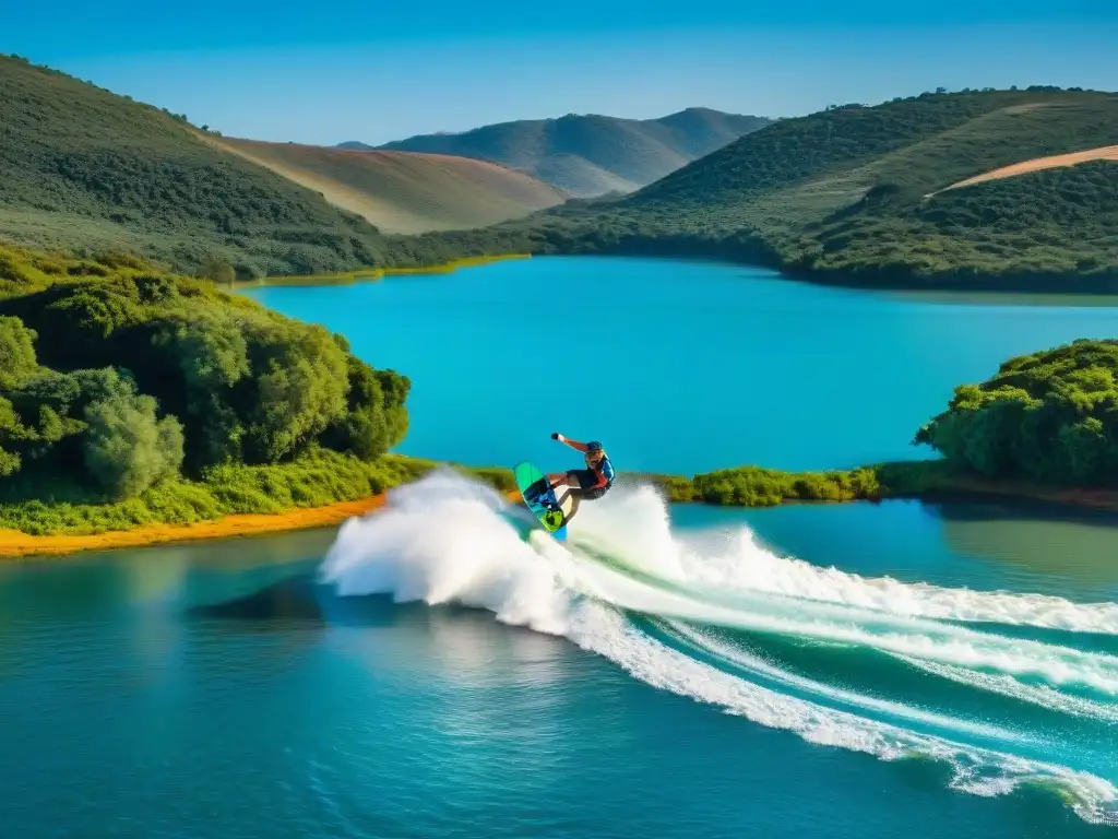 Increíbles acrobacias de wakeboard en Laguna Garzón, uno de los mejores spots de wakeboard en Uruguay