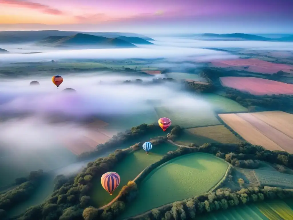 Inolvidable paseo en globo sobre paisajes de Uruguay al amanecer