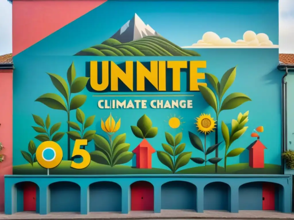 Inspirador mural en Uruguay sobre conciencia del cambio climático y unidad