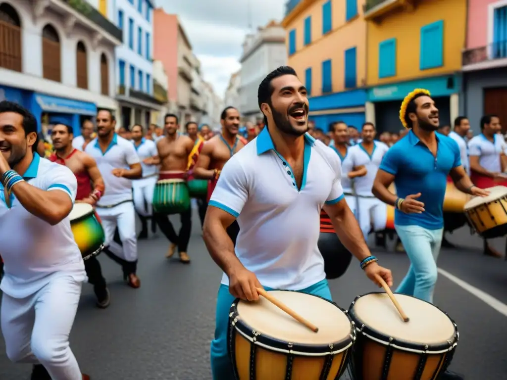 Intensidad y alegría en desfile callejero del Candombe en Montevideo, Uruguay