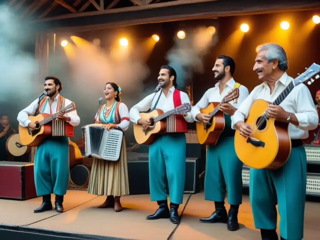 Intenso encuentro de música tradicional Uruguaya en peña folklórica