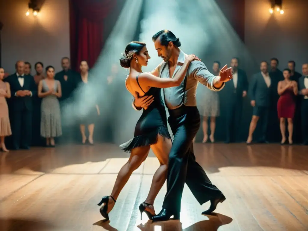 Intenso taller de fotografía de tango uruguayo, captura la pasión y movimiento de bailarines en pleno tango