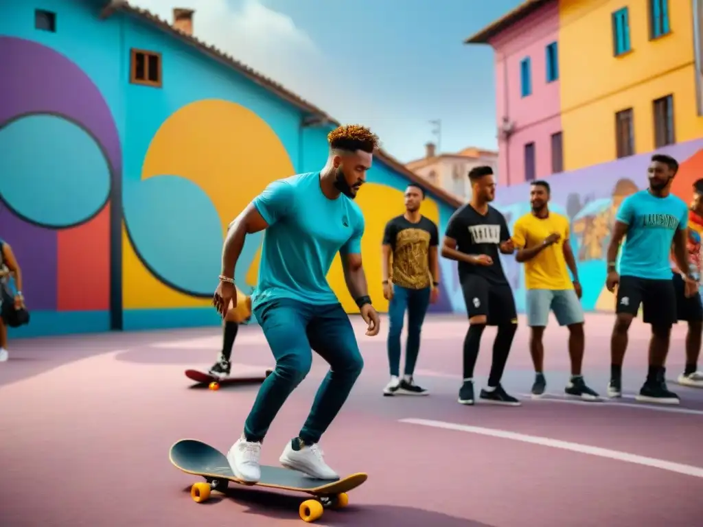 Jóvenes vibrantes en un festival de Salto, música, arte y deportes
