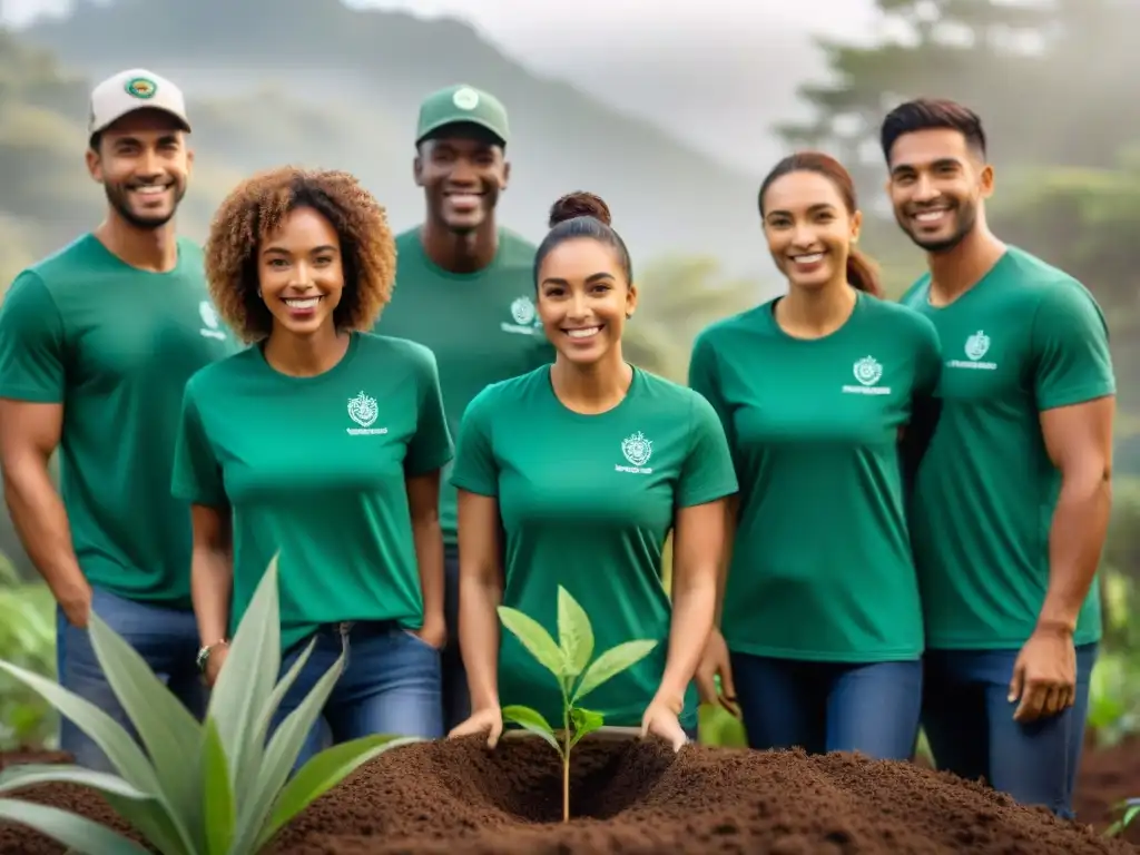 Jóvenes voluntarios plantan árboles en bosque de Uruguay