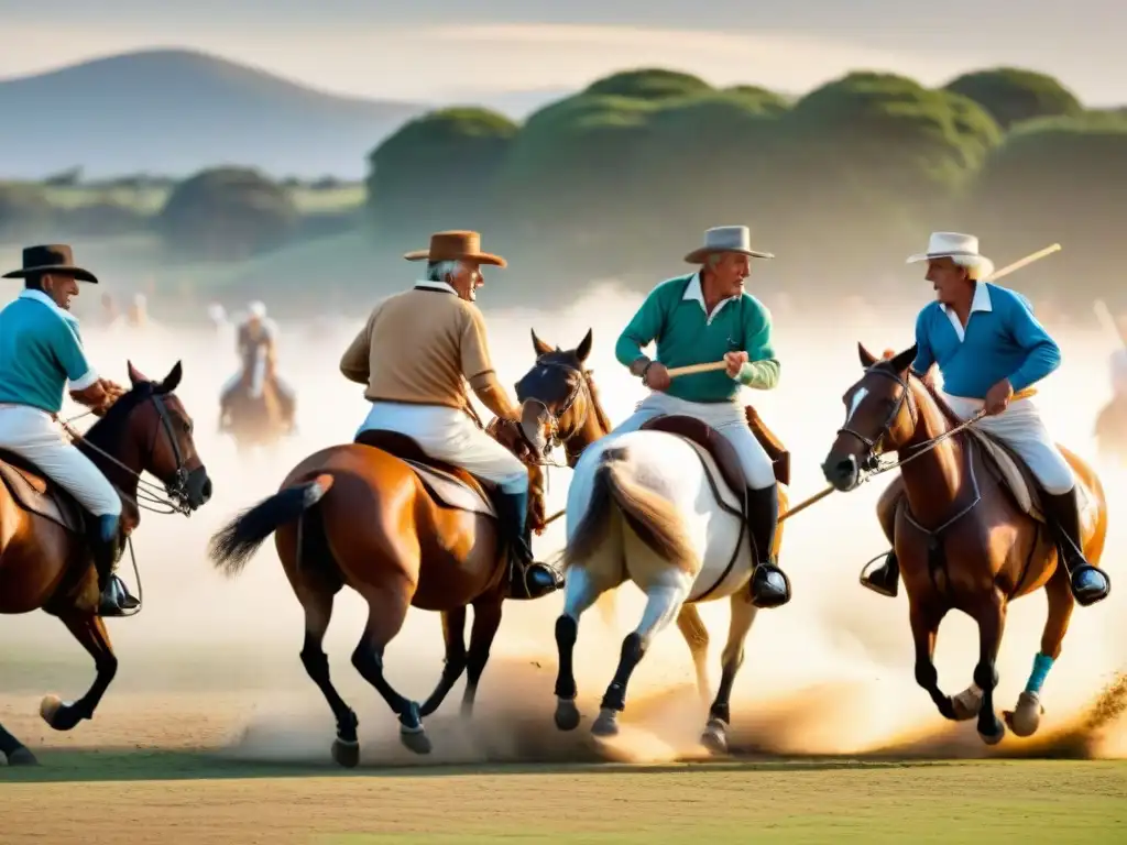 Juego de pato: gaucho en Uruguay practicando tradiciones deportivas