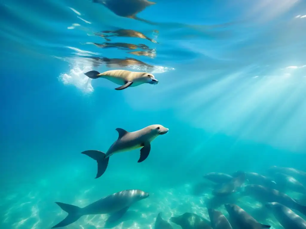 Nadando con lobos marinos en Uruguay: armonía y conexión entre humanos y animales marinos en aguas cristalinas