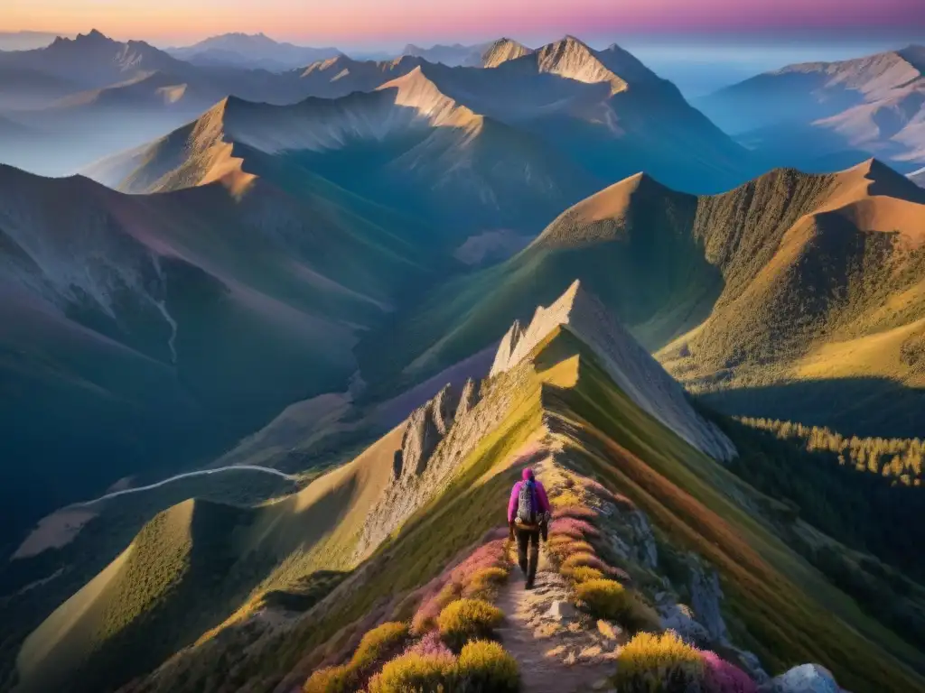 La majestuosidad de la primera luz del amanecer en Sierras de Minas invita al senderismo en un paisaje surrealista y encantador