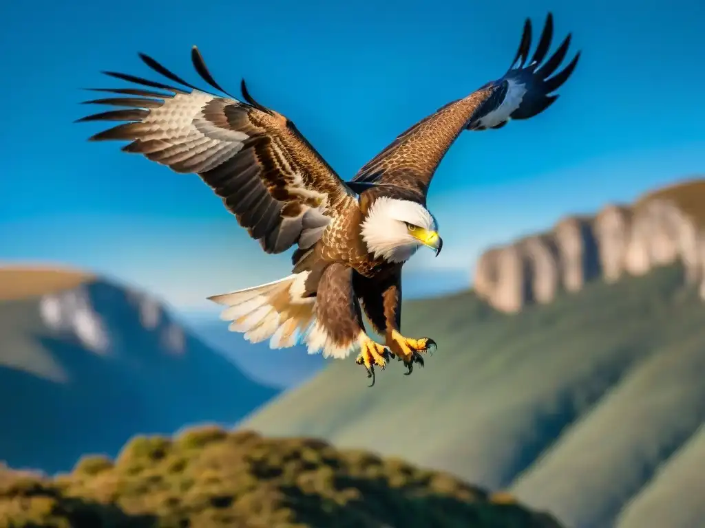 Majestuoso avistamiento de aves rapaces en Uruguay: Aguila Mora surcando el cielo de Valle de Arapey