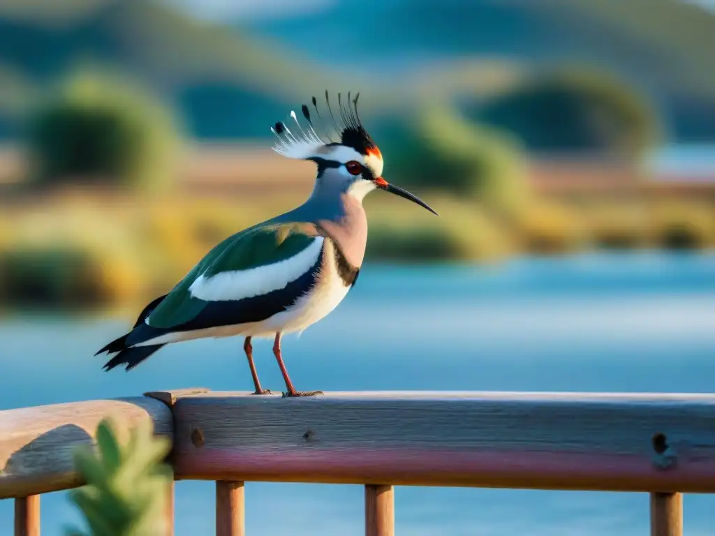 Un Majestuoso tero en Laguna Garzón, uno de los mejores miradores de aves en Uruguay