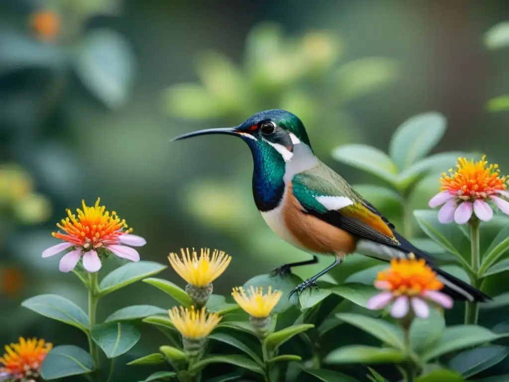 Maravillosas aves nativas en un exuberante jardín de Uruguay