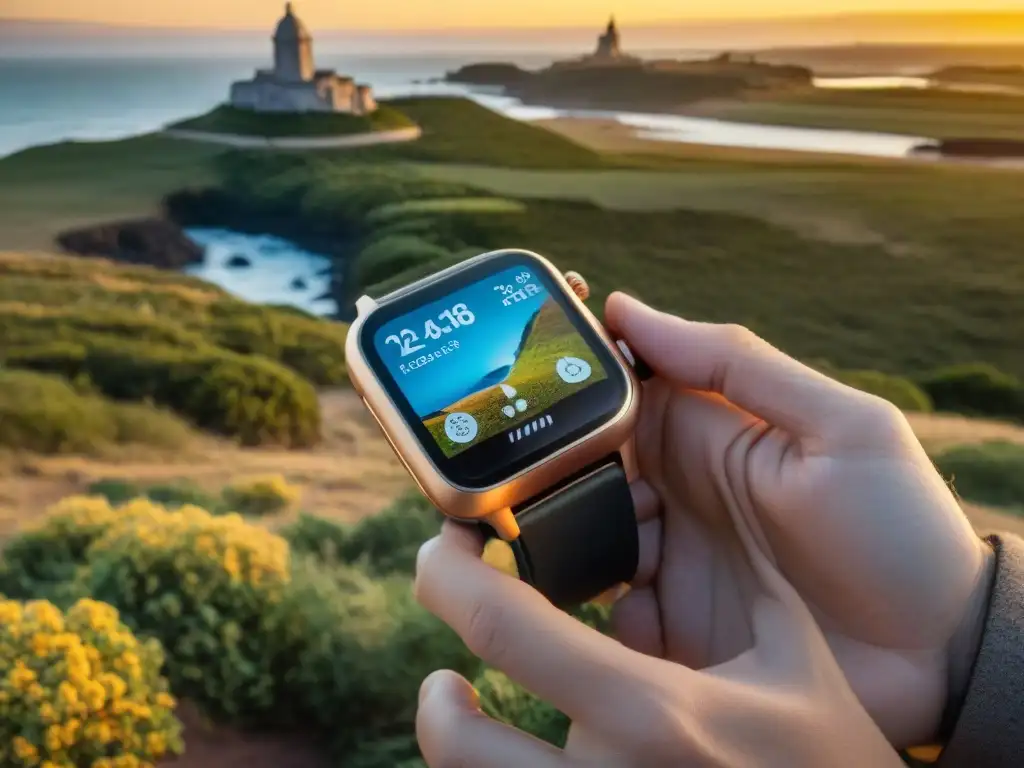 Explora Uruguay con los mejores GPS y relojes, descubriendo paisajes impresionantes al atardecer