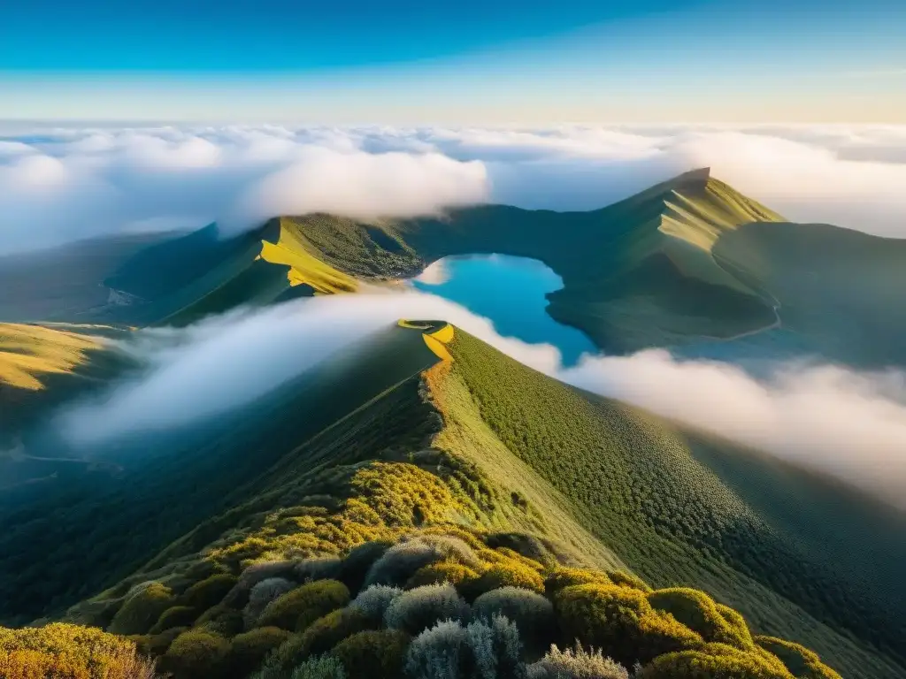 Explora las mejores rutas de trekking en Uruguay desde la cima de Cerro Pan de Azúcar, con vistas impresionantes y detalladas del terreno montañoso