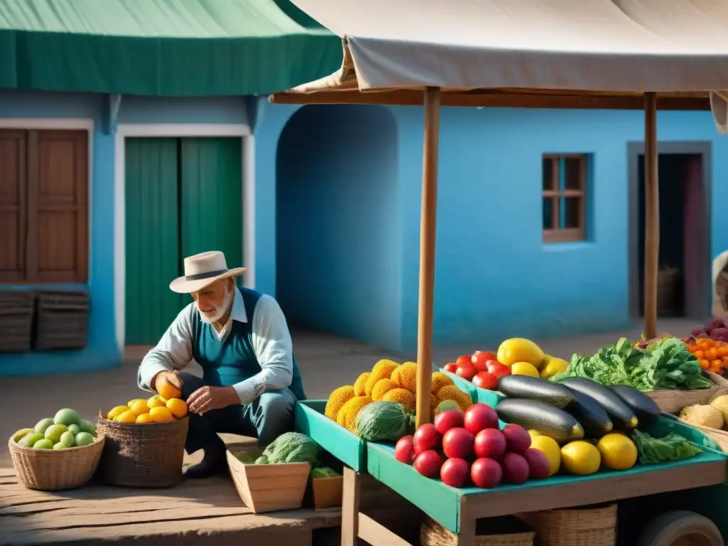 Un mercado agrícola en Uruguay, donde la frescura y tradición se fusionan en un vibrante escenario comunitario