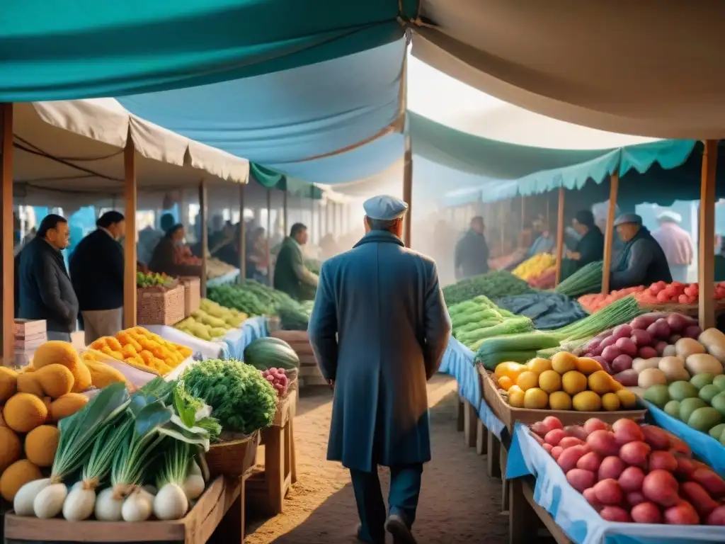 Mercado agrícola en Uruguay: frescura y tradición en un bullicioso escenario de comunidad y rica herencia agrícola