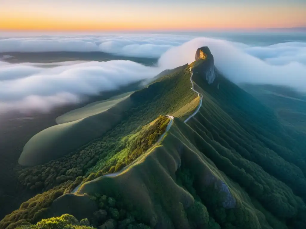 Explora la mística de Cerro de las Ánimas en Uruguay: acantilados, senderos y verdor en un paisaje soleado