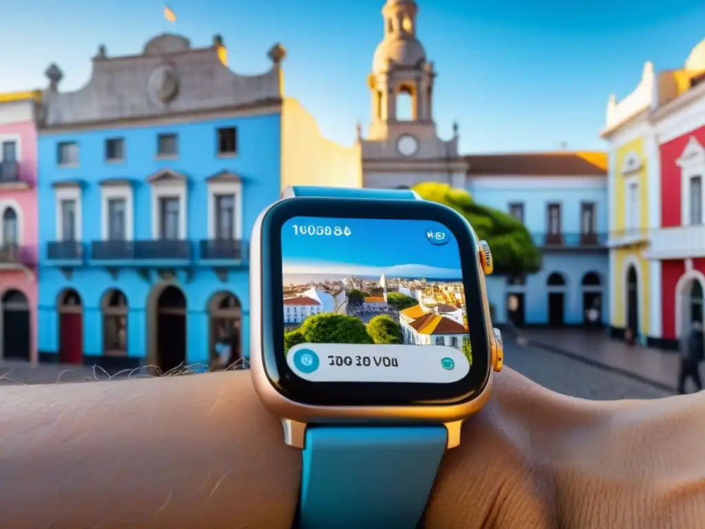 Explorando Montevideo con smartwatches guías personales en Uruguay