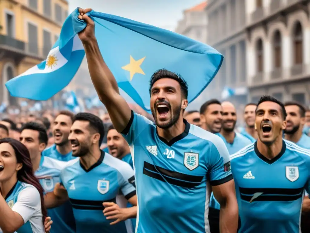 Multitud jubilosa celebra histórico triunfo de Uruguay en Mundial de Fútbol