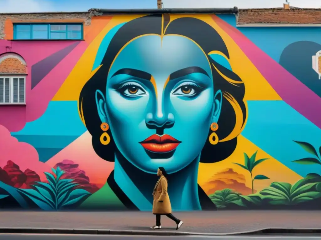 Un mural callejero en Uruguay que retrata la esencia de la sociedad a través de vibrantes retratos de diversidad y resiliencia