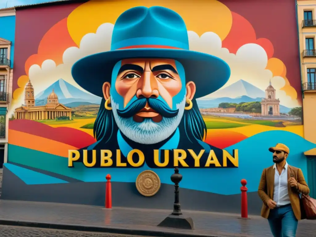 Un mural detallado y vibrante en Uruguay que preserva la historia y tradiciones uruguayas