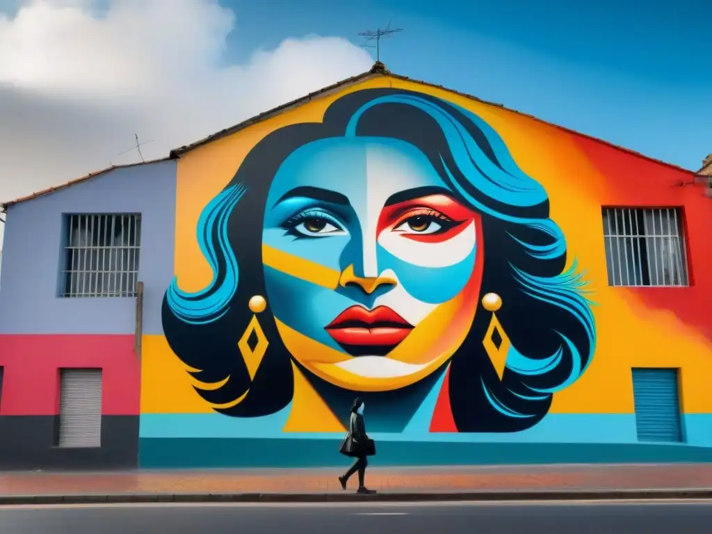 Un mural vibrante y gigantesco en las calles de Uruguay