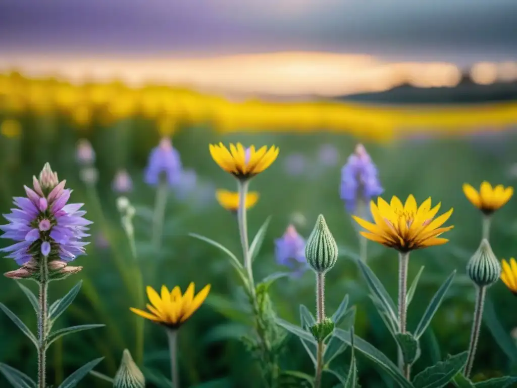 Renacer de la naturaleza en primavera: detallada imagen de campo de flores nativas en Uruguay