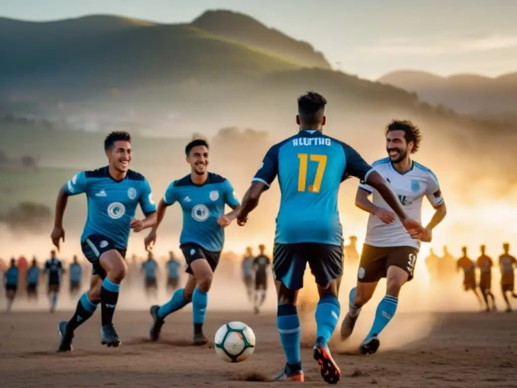 Niños de diferentes orígenes jugando fútbol en Uruguay, mostrando la unión y trabajo en equipo de las iniciativas sociales de los clubes