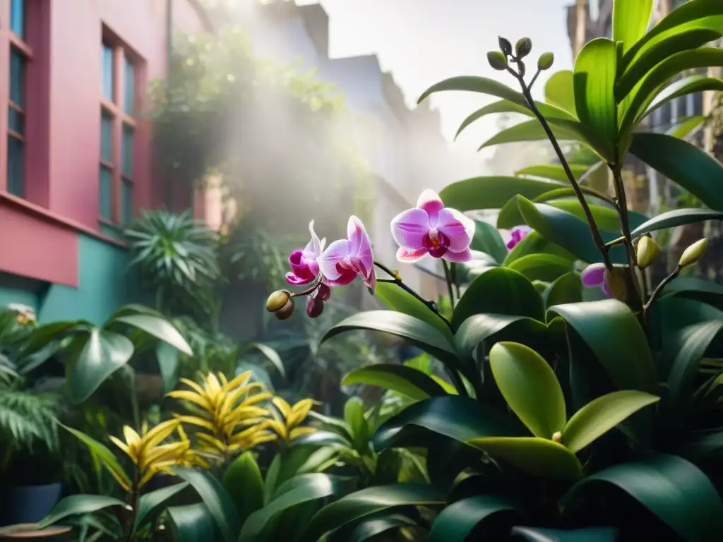 Un oasis de orquídeas de Uruguay en una selva urbana exuberante y vibrante