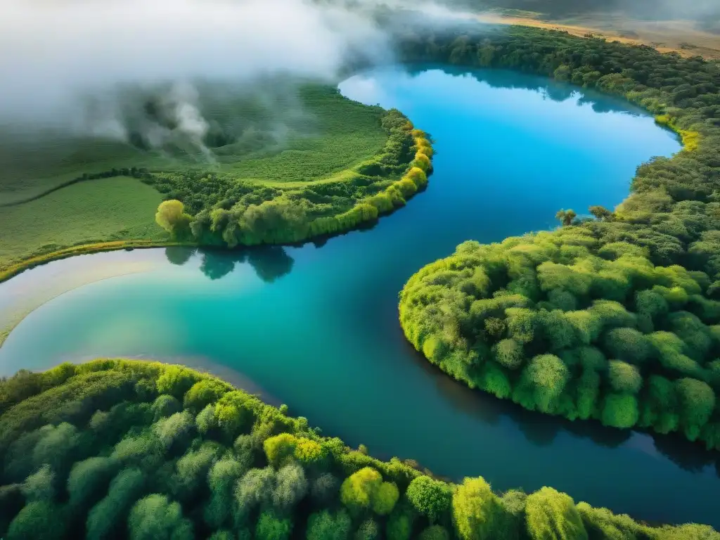 Un oasis de serenidad: termas naturales en Uruguay aventurero, con ríos sinuosos y paisajes exuberantes