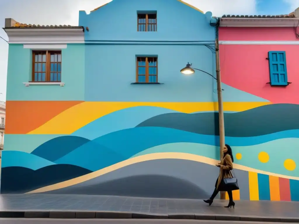 Obra maestra del Arte urbano en Uruguay: mural vibrante y detallado en Montevideo que fusiona historia y modernidad