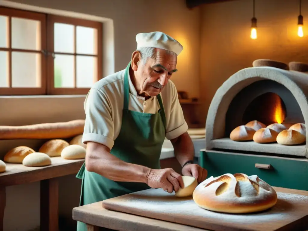 Un panadero experto moldeando masa en una panadería histórica en Uruguay