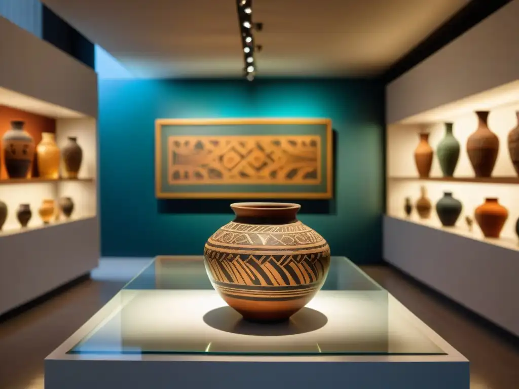 Explora el patrimonio cultural uruguayo en este museo, con antiguos artefactos en vitrinas iluminadas