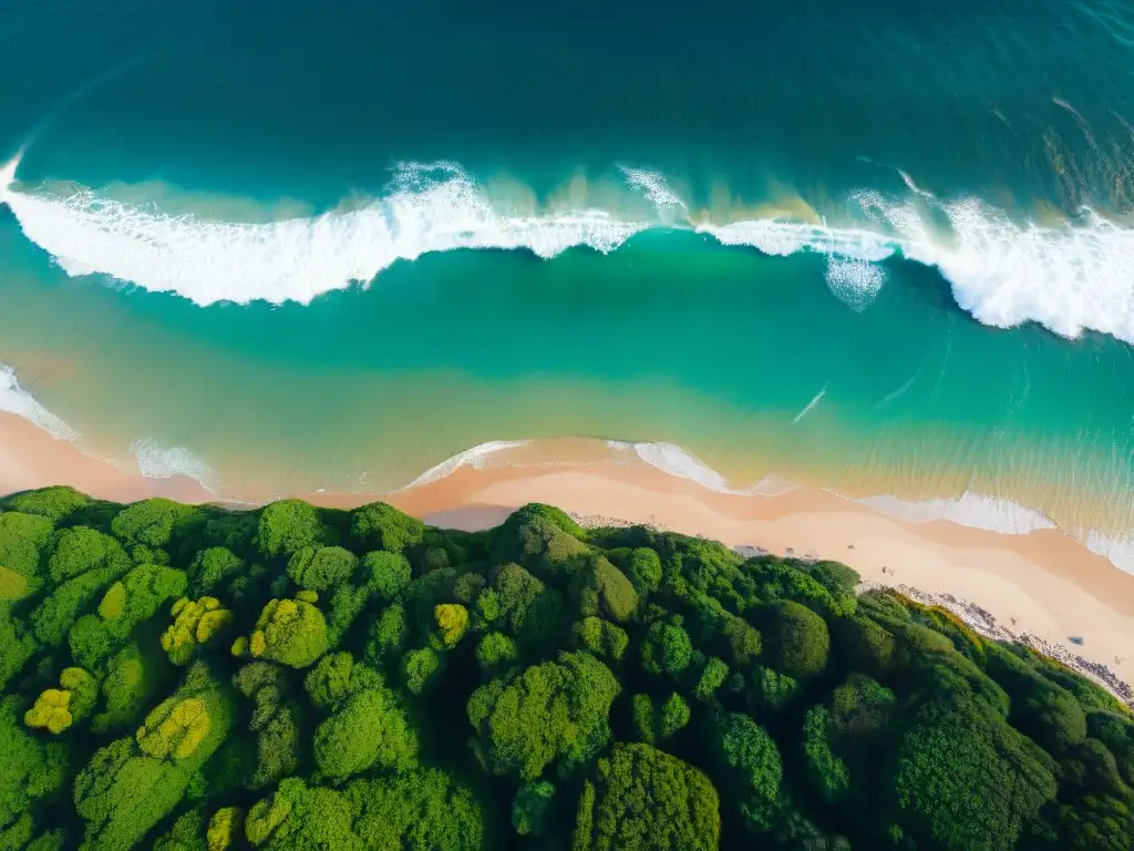 Playas secretas en Uruguay: surfistas en aguas turquesa rodeados de naturaleza salvaje