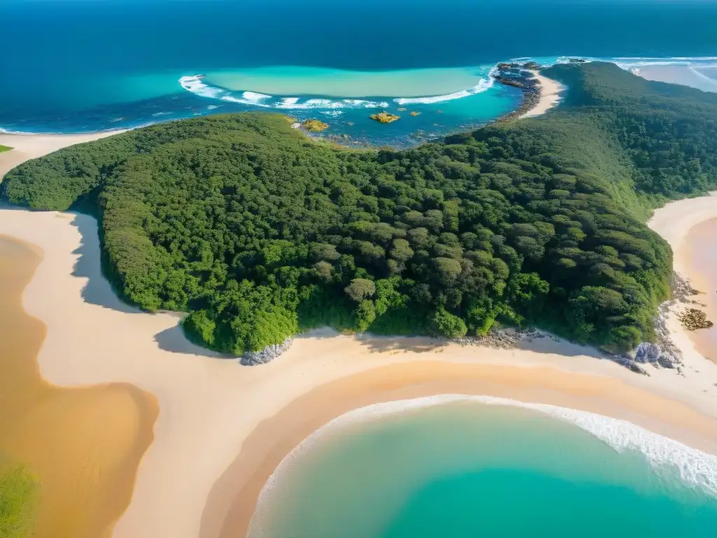 Playas vírgenes de Uruguay: costa rocosa, aguas turquesas y bosque verde, un paraíso para conservacionistas