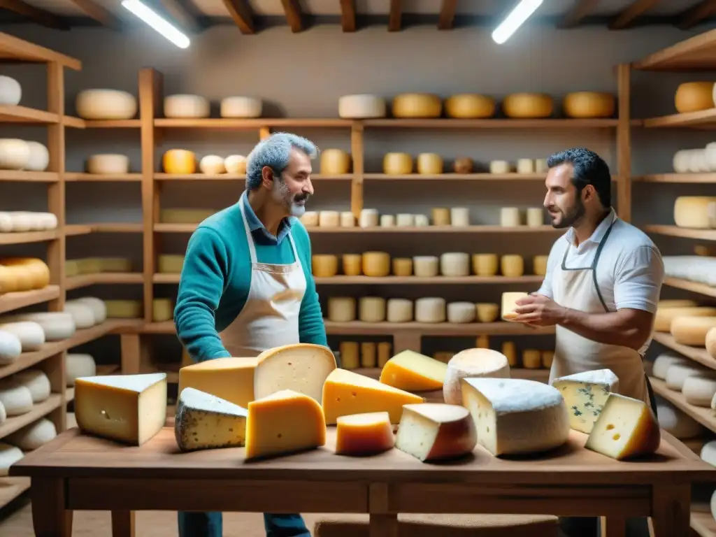 Productores de queso uruguayo en animada reunión, reflejando la pasión de la Ruta del queso en Uruguay