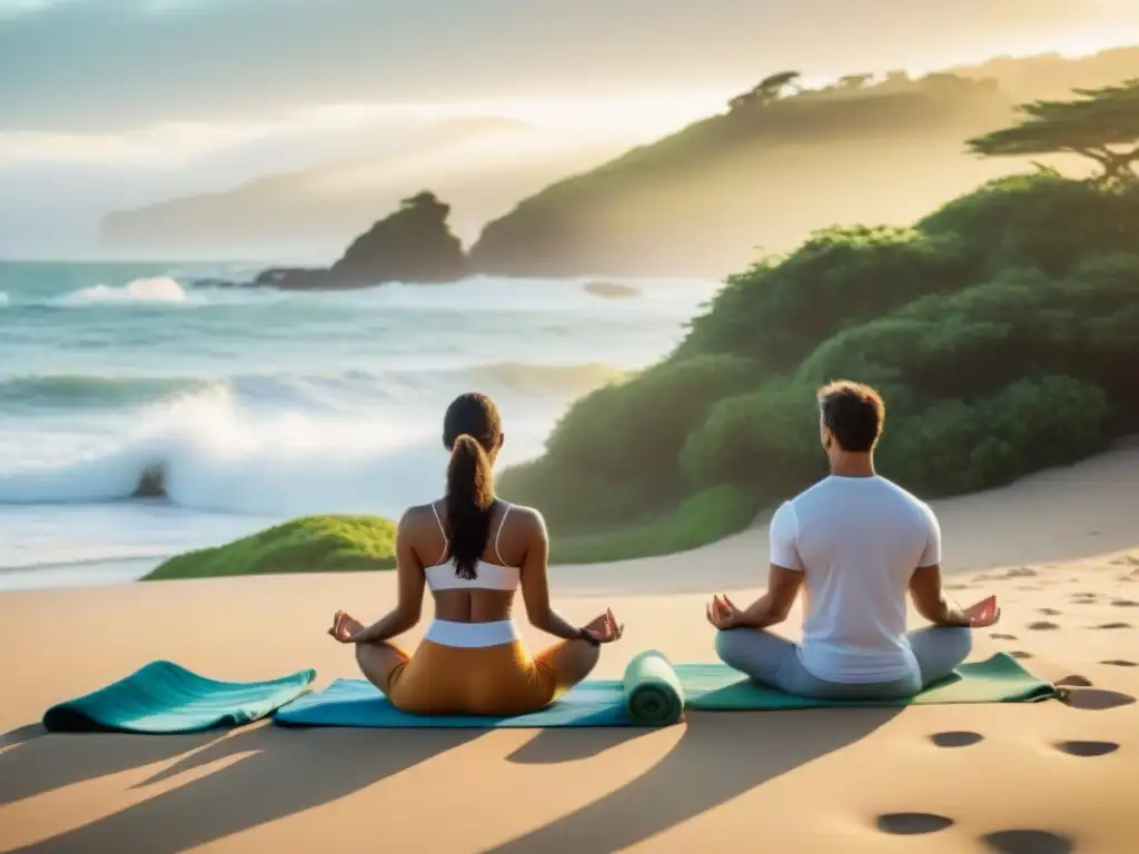 Retiro de yoga y meditación en la playa al amanecer en Uruguay, con conexión a la naturaleza y a uno mismo